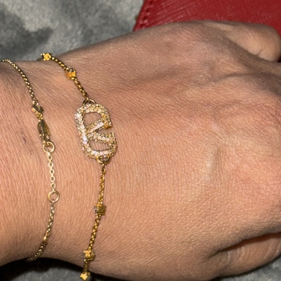 Preloved Valentino VLogo signature metal n Swarovski crystal bracelet size 7” - Picture 6 of 6